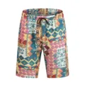 Herren Sommer Freizeit Strandshorts Ethno Patchwork Print Kordelzug Lose Badehose - M / 491