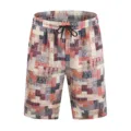 Herren Freizeitshorts geometrischer Druck Sommer Strand Boardshorts mit elastischem Kordelzug - M / Stil 496