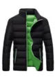 Giacca uomo taglie forti piumino invernale spesso collo alto nero verde 5XL 6XL coat - Taglia M / Top / nero e verde