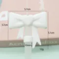White silicone heart bow straw topper for 10mm tumbler straws cute cup accessory - Bagged without Straw / 10mm Silicone White Heart Bow