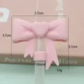 Pink silicone heart bow straw cover cup topper, 5.7x3.7cm cute straw plug accessory - Bagged without Straw / 10mm Silicone Pink Heart Bow