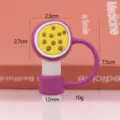 Cute passion fruit silicone straw cover 12mm dust-proof straw topper for tumbler cups. - 12mm / Passion Fruit