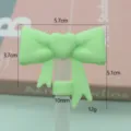 Cute heart bow silicone straw topper and 10mm straw cover for Stanley cup accessory item - Silicone Green Heart Bows (10mm)