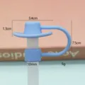 10mm Silikon Cowboyhut Strohhalm Abdeckung fur Stanley Becher staubdichter Strohhalmtopper - Beutel ohne Strohhalm / 10 mm blauer Silikon-Cowboyhut