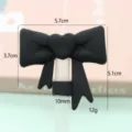 Black heart bow silicone straw cover 10mm straw topper protector for Stanley tumbler cup accessories - Silicone Black Heart Bows (10mm)