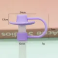 Silikon Strohhalm Topper süßer Cowboyhut Staubschutz für 10mm Strohhalm Becher Zubehör - 10 mm lila Silikon-Cowboyhut