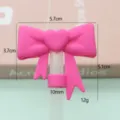 Pink heart bow straw cover for 10mm silicone straw topper cute cup accessory variant - Silicone Rose Pink Heart Bows (10mm)