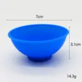 Tragbare blaue Silikonschale zum Make-up Mischen, Aufbewahren und vielseitigen Gebrauch. - Dunkelblau