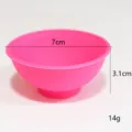Rosa Silikonschüssel für Make-up, Gesichtsmasken und Gewürze, leicht und langlebig. - Fuchsia
