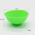 Grüne Silikonschüssel tragbare Mini Make-up Rührschüssel 7cm kompakt leicht praktisch - Grün