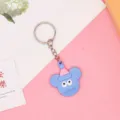 Schattige PVC cartoon sleutelhanger met metalen ring en ketting, ideaal voor autosleutels en tassen. - 5,5*3,5*0,3 cm / Nieuw - blauwe koala