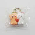 Cute PVC Couple Magnetic Keychain Cute Bear and Rabbit Cartoon Key Ring Accessory - Bear and Bunny / OPP Packaging