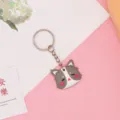 Schattige cartoon dier PVC zacht rubberen sleutelhanger met metalen ring voor auto tas. - 5,5*3,5*0,3 cm / Sleutelhanger stijl - Hond