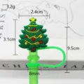 Silikon Weihnachtsbaum Strohhalm Topper, Süße 8mm Strohhalm Abdeckung für Becher u. Tassen - Patch-Stil, lose ohne Strohhalme / Stechpalme 8mm
