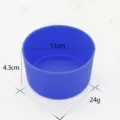 Silicone water bottle boot 7.3cm protective sleeve anti-slip cup bottom cover blue - Dark Blue Cup Sleeve