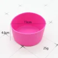 Pink silicone cup boot 7.3x4.3cm bottom sleeve protective cover for water bottles and tumblers - Rose Red Cup Sleeves