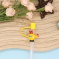 Silikon Strohhalm Abdeckung 10mm großer Kaliber Cartoon Hubschrauber Strohhalm Topper süßes Design - Beutel ohne Strohhalm / Blumen-Flugzeug 10 mm