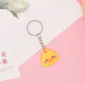 Leuke gele eend PVC sleutelhanger, zacht rubberen auto sleutelring hanger cadeautje. - 5,5*3,5*0,3 cm / Sleutelhangerstijl - Eendje