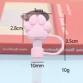 Pink cute cat paw silicone straw cover 10mm dust-proof straw topper for tumbler cups. - Silicone Solid Pink Cat Paw 10mm