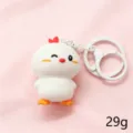 Cute 3D Cartoon Chick Keychain Animal Bag Pendant Key Ring Lightweight Design 29g - Cupcake Chick