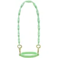 Cinturino per borraccia in silicone verde menta con design floreale, impugnatura. - Anello per Tazza + Cinturino / Verde chiaro