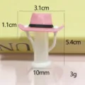 Pink cowboy hat silicone straw cover for 10mm reusable straws cute dust plug topper 1pc - Bagged without Straw / Pink Straw Hat