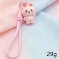 Pink Cartoon Rabbit Keychain Cute Animal Pendant for Women Girls Schoolbag Accessory - Rabbit Key Lanyard