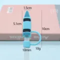 Μπλε καπάκι καλαμάκι σιλικόνης 10mm χαριτωμένο κάλυμμα για ποτήρι χρήσιμο αξεσουάρ. - Καλύμματα καλαμάκι μπλε μολύβι σιλικόνης 10 mm / Συσκευασμένο χωρίς καλαμάκι