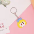 Leuke cartoon sleutelhanger PVC zacht rubberen hanger stijlvolle autosleutelring mooicadeau accessoire. - 5,5*3,5*0,3 cm / Nieuw - blauwe strik