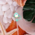 Cute cartoon penguin straw cover 8mm dustproof reusable silicone drinking straw topper - Penguin