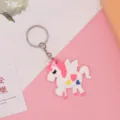 Schattige tekenfilm eenhoorn sleutelhanger PVC zacht rubber ring tas hanger cadeau - 5,5*3,5*0,3 cm / Sleutelhangerstijl - Paard met hart