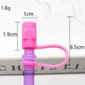 Kaλύμμα σιλικόνης για καλαμάκι 7-8mm χαριτωμένο mini topper για κύπελλο Stanley - Σχέδιο patch, χύμα χωρίς καλαμάκια / Σιλικόνη βασικό ροζ καπάκι για καλαμάκι 8mm