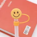 Niedlicher gelber Smiley Silikon Strohhalmtopper für 10mm breite Stanley Becher. - Smiley-Gesicht 10 mm