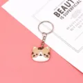 Leuke tekenfilm kat PVC sleutelhanger ring hanger tas accessoire mooi cadeau voor liefhebbers - Sleutelring Stijl / Kat