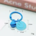 Blauwe cartoon bel sleutelhanger met schattige smiley gezicht hanger tas charm accessoire - Stijl met bellen / Blauwe Smiley