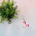 Cute cartoon unicorn PVC soft rubber keychain for women kids bag charm and key ring pendant - 5*5*0.4cm / Heart Horse