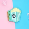 Cute cartoon popcorn PVC soft cover spiral notebook, portable pocket notepad for daily writing. - Popcorn