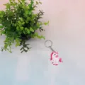 Cute cartoon unicorn keychain PVC soft rubber key ring pendant for bags and car keys. - 5*5*0.4cm / Pegasus