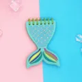 Cute mermaid tail spiral notebook, PVC soft cover pocket memo pad for school and office use. - Mermaid Skirt