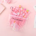 Cute pink girl gel pen set student cartoon signature pen kawaii stationery pouch set 20pcs - Pink Bagged 20 Pcs