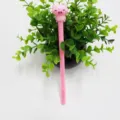 Cute cartoon pink pig gel pen with 3D soft rubber topper student stationery writing pen - Shy Pig