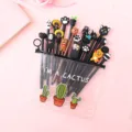 Cute pink cartoon neutral pen set with transparent storage bag student signature pen - 20 Pieces in Black Bag