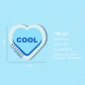 Blauer herzförmiger PVC Weichcover Spiral Notizblock tragbarer Notizblock 80 Blatt - Blaues Herz