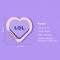 Lila Herz PVC Spiralnotizbuch Süßes Taschennotizbuch mit 80 Blatt Bürobedarf neu - Violettes Herz