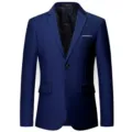 Veste de costume décontractée unie pour homme blazer bleu marine élégant et chic - Bleu saphir