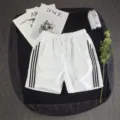 Casual white sports shorts for men and women, summer loose fit athletic five-point pants. - S / White