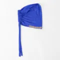 Bonnet turban à lanières strassées bleu roi uni, bonnet pull en coton mercerisé confortable. - 27*19cm / 29# bleu roi