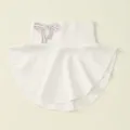 Falso collo bianco in dralon con fiocco in strass, scaldacollo invernale caldo donna. - Bianco
