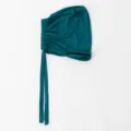 Femme bonnet à liens élastique couleur unie réglable anti-dérapant chapeau polyvalent - Taille unique / 15# Vert Foncé