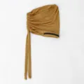 Femme Kaki Antidérapant Élastique Attaché Hijab Bonnet Polyvalent Couleur Unie Chapeau Intérieur - Taille unique / 14#Ocre